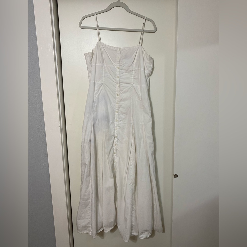 J Crew Cotton Poplin Maxi Dress White